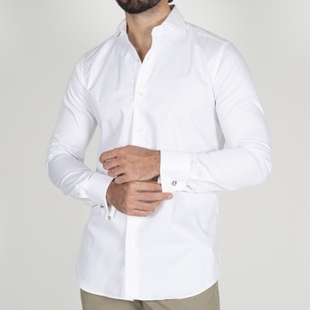 Camisa Cosme G blanca lisa